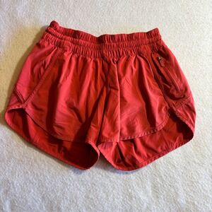 Lululemon‎ Tracker Shorts Orange Size 6 Athletic Running Workout Legging